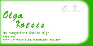 olga kotsis business card